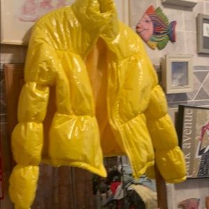 Yellow bomber jacket